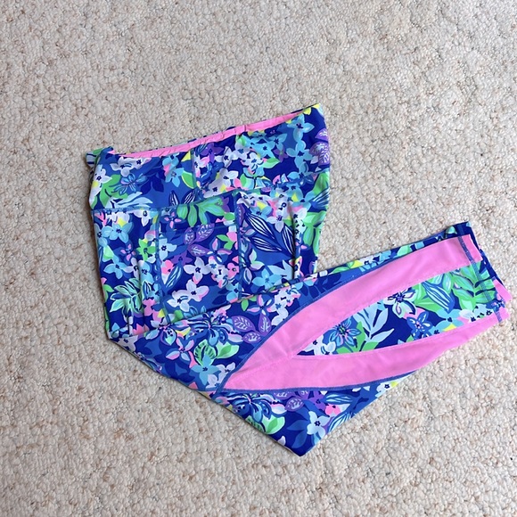 Lilly Pulitzer Borealis Blue Social Sunset Size XXL Women’s Weekender Leggings - Picture 4 of 8